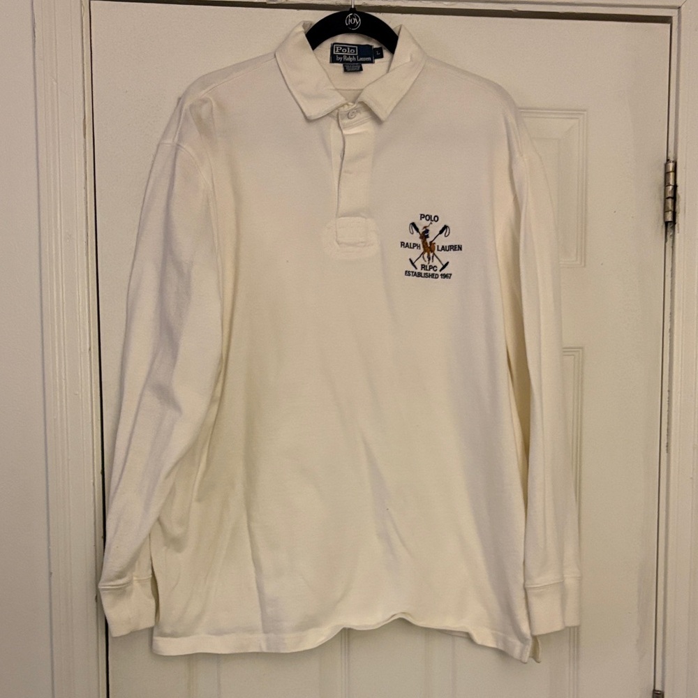 Ralph Lauren White Long Sleeve Rugby